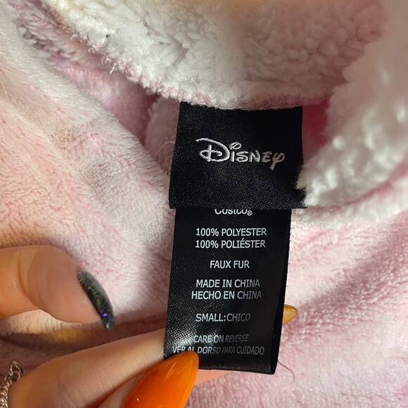 DISNEY Faux Fur Pink‎ Mickey Minnie Pullover Robe Hooded Sherpa Lounge Comfy - Picture 2 of 2